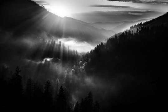 Fototapeta Morton's Overlook at Sunset
