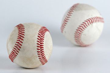 baseball balls on white background