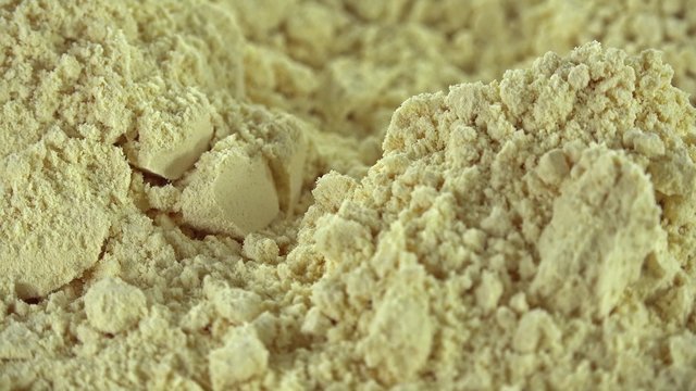 Portion of Soy Flour (not seamless loopable 4K footage)