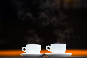 cup of tea from which coming steam