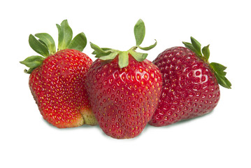 three strawberries