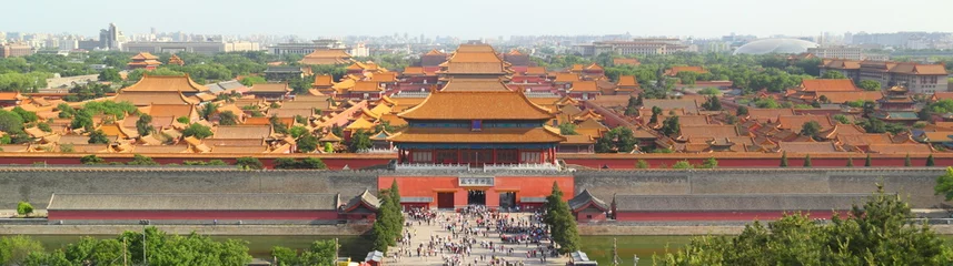 Selbstklebende Fototapeten Panoramablick auf die verbotene Stadt in Peking (China) © rudiuk