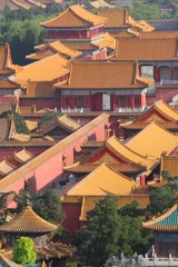 Gordijnen Roofs of the Forbidden city (Beijing,China) © rudiuk