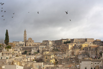 Fototapeta na wymiar panorama of matera capital of basilicata
