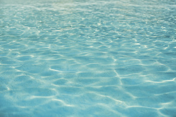 Clear ocean water, in resort