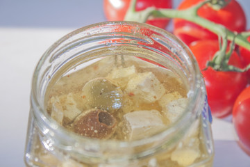 Feta and olives