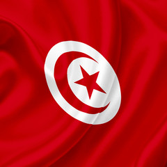 Tunisia waving flag