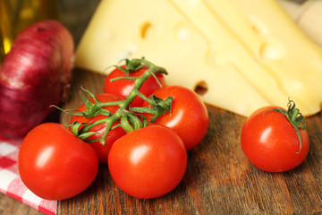 Food ingredients for cooking on table close up