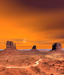 Sunset Skies Monument Valley