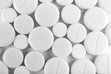 Many pills close up