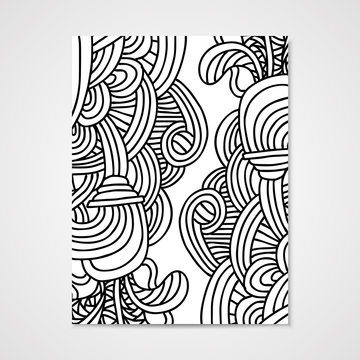 Abstract vector poste rwith zentangle ornament