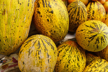 Melons on market