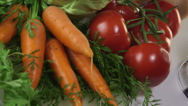 Using stick hand blender for chopping vegetables