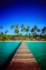 Walkway .  Pier over Waters. Wooden pontoon