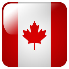 Glossy icon with flag of Canada