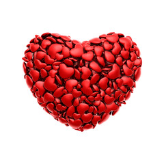 Obraz na płótnie Canvas Heart Icon, 3D Illustration of High Resolution Rendering