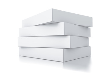 Stack of white square boxes