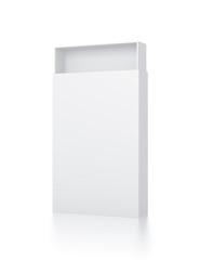 Rectangle white box illustration on isolated background