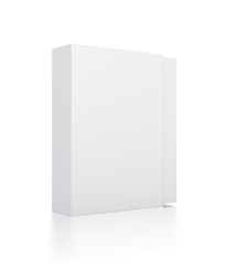 Rectangle white box illustration on isolated background