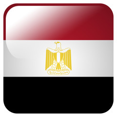 Glossy icon with flag of Egypt