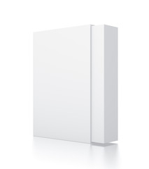 Rectangle white box illustration on isolated background