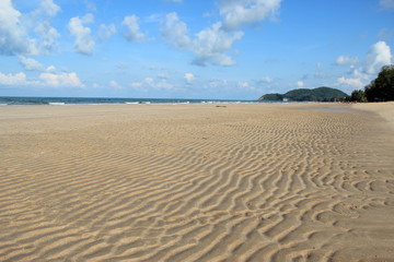 Fototapeta na wymiar Nice sand and Nice Blue Sky