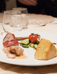 Potatoes and chicken