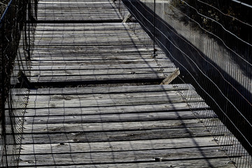 Fototapeta premium Broken Boards on old bridge