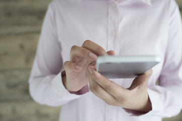 Women who are using the smartphone