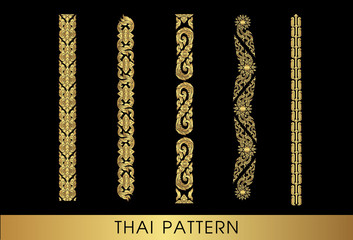 Thai art pattern vector