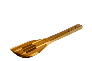 isolated wood spoon