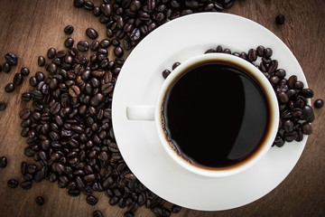 Coffee cup  with beans
