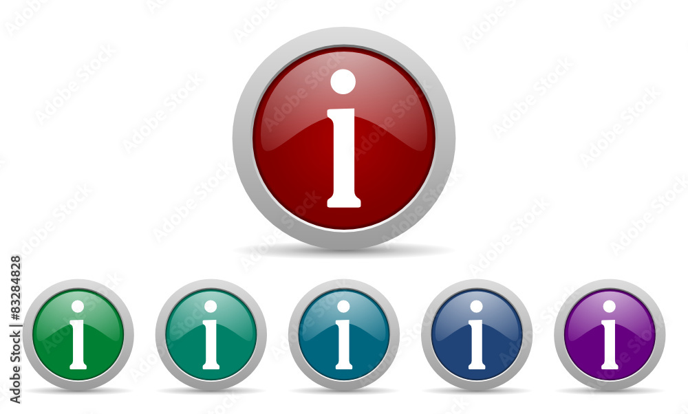 Aufkleber information vector web icons set
