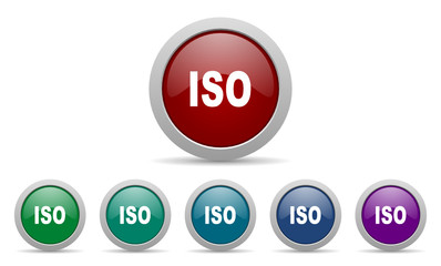 iso vector web icons set