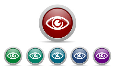 eye vector web icons set
