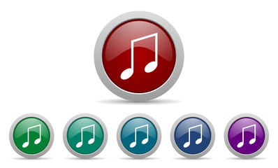 tune vector web icons set