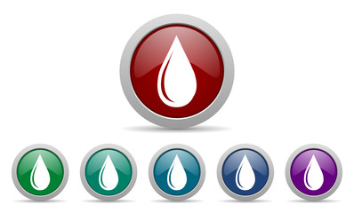 water vector web icons set
