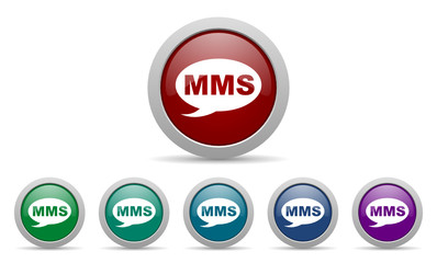 mms vector web icons set