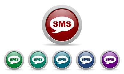 sms vector web icons set