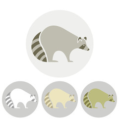 Stylized silhouette of a raccoon 