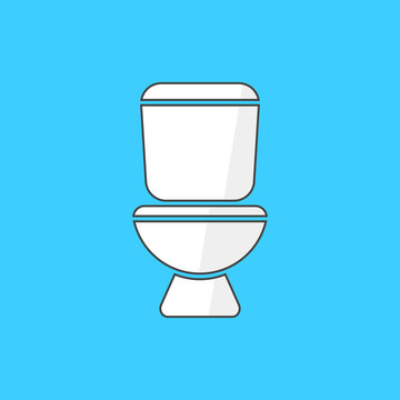 simple white toilet icon