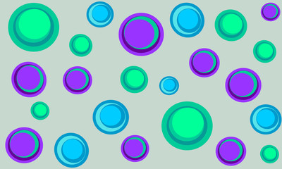 background with circles and flowers