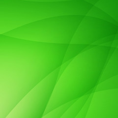 Abstract green background with wave. Vector