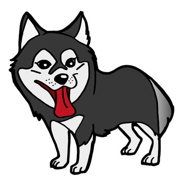 image of dog cartoon isolated on white background
