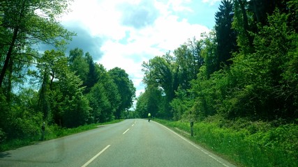 Landstraße Radfahrer