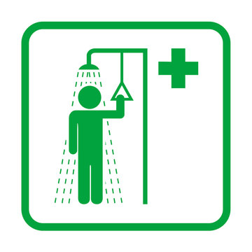 Icono sanidad ducha emergencia