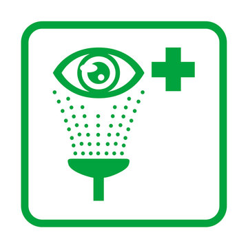 Icono sanidad lavado ojos
