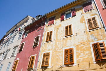 Colorful buildings in Rovinj