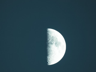 First quarter moon - Powered by Adobe