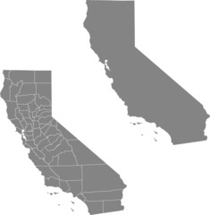 Naklejka premium map of California